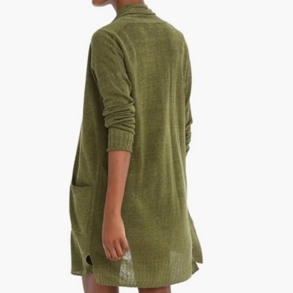 J Crew XS women's linen blend open front cardigan